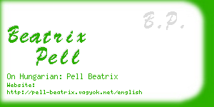 beatrix pell business card